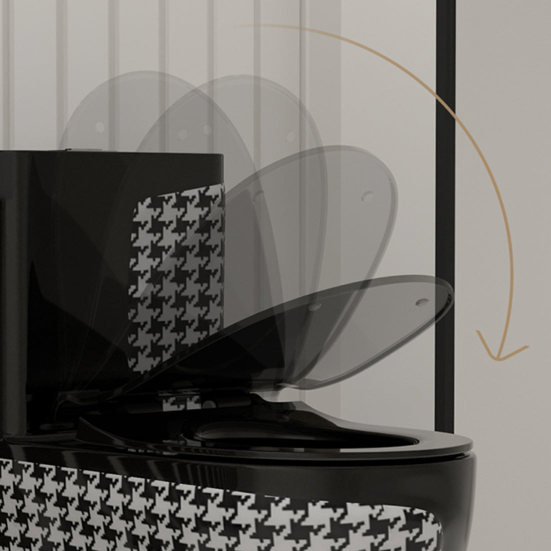 Floor Mount Flush Toilet Traditional Skirted One-Piece Toilet with Slow Close Seat