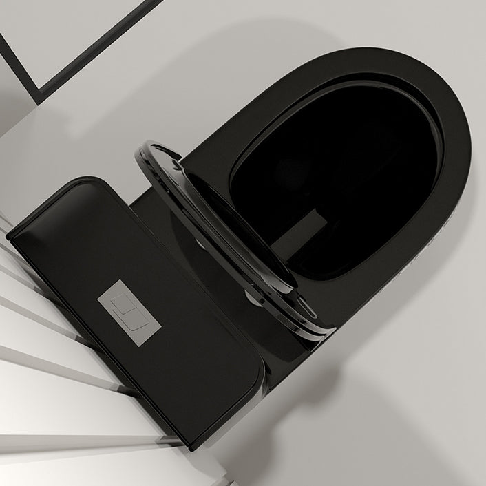 Floor Mount Flush Toilet Traditional Skirted One-Piece Toilet with Slow Close Seat