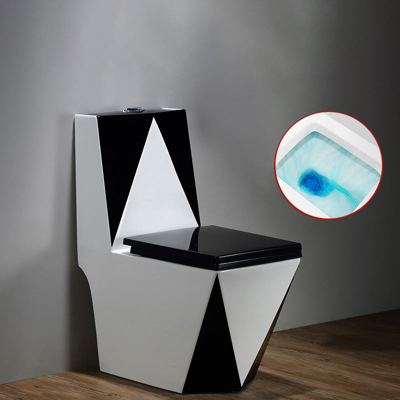 Skirted Traditional Toilet Floor Mount One-Piece Toilet with Slow Close Seat