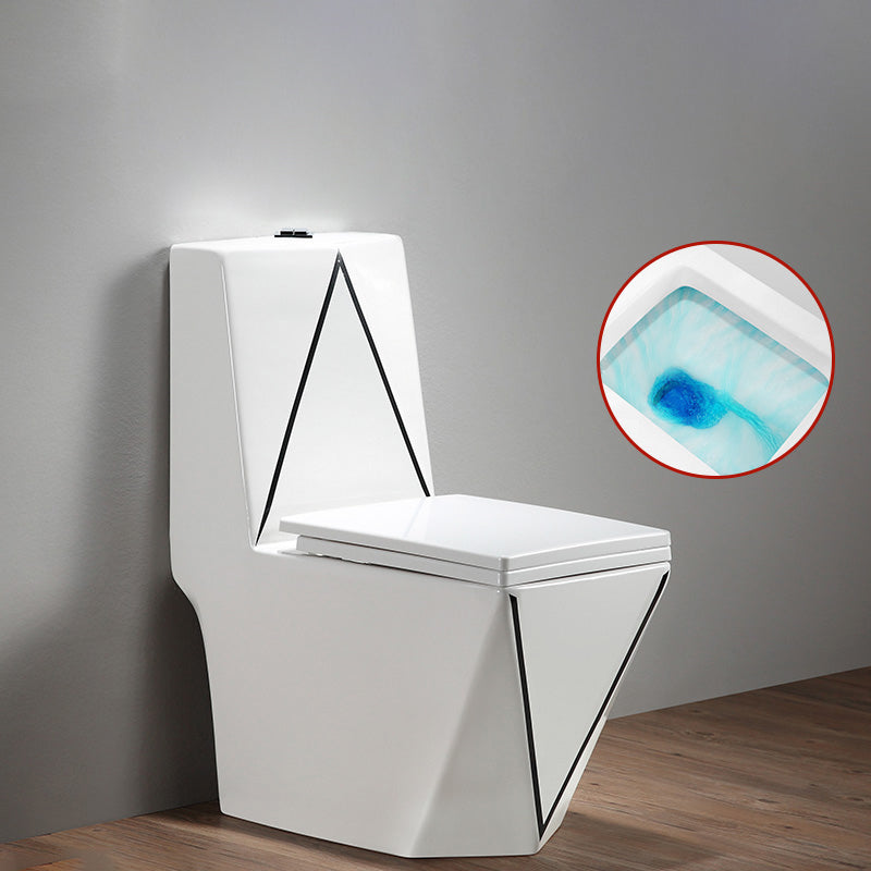 Skirted Traditional Toilet Floor Mount One-Piece Toilet with Slow Close Seat