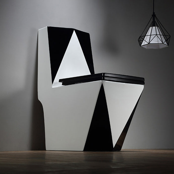 Skirted Traditional Toilet Floor Mount One-Piece Toilet with Slow Close Seat