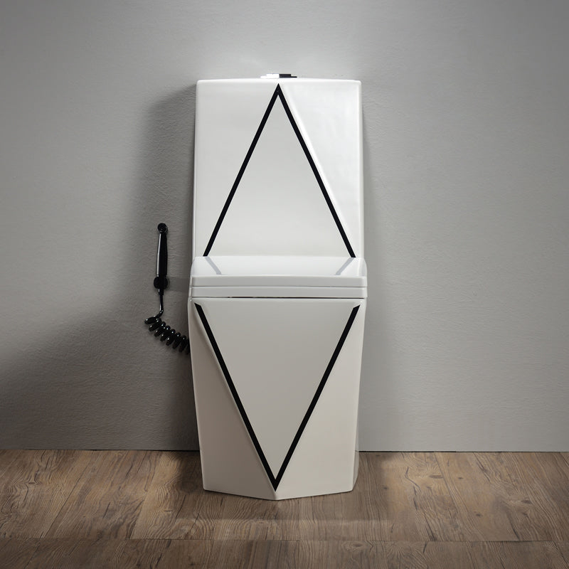 Skirted Traditional Toilet Floor Mount One-Piece Toilet with Slow Close Seat