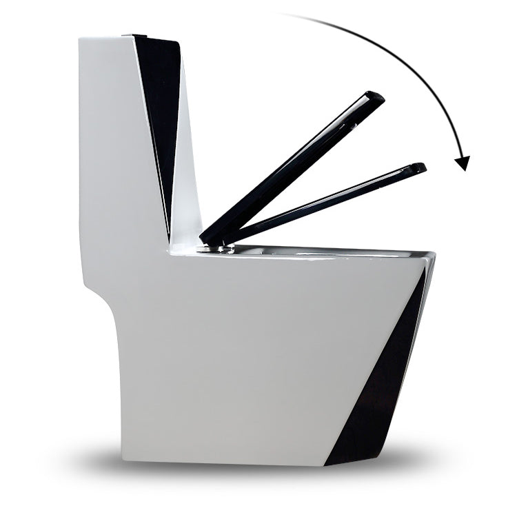 Skirted Traditional Toilet Floor Mount One-Piece Toilet with Slow Close Seat