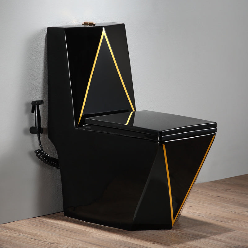 Skirted Traditional Toilet Floor Mount One-Piece Toilet with Slow Close Seat