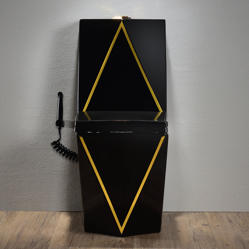 Skirted Traditional Toilet Floor Mount One-Piece Toilet with Slow Close Seat