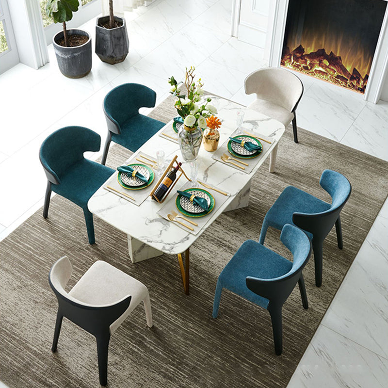 Contemporary Chair Dining Chairs with Metal Legs for Kitchen