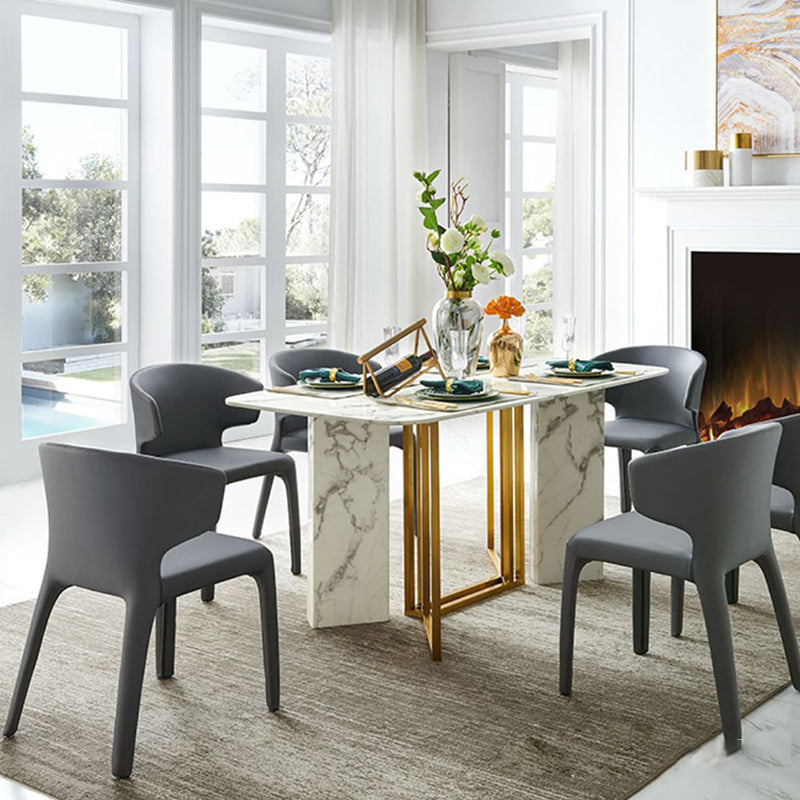 Contemporary Chair Dining Chairs with Metal Legs for Kitchen