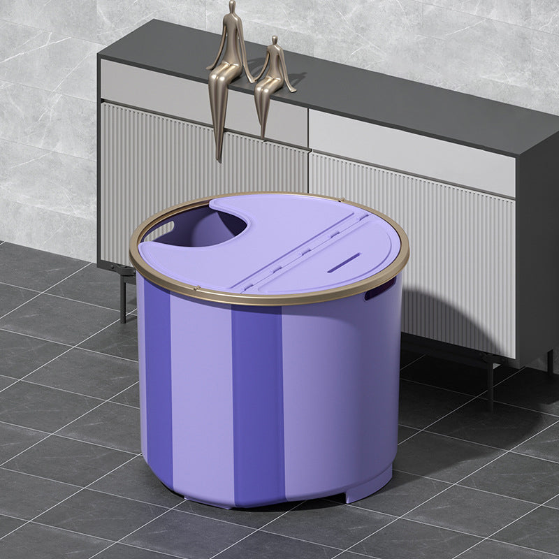 Plastic Round Foldable Bath Tub Soaking Freestanding Bathtub for Bathroom