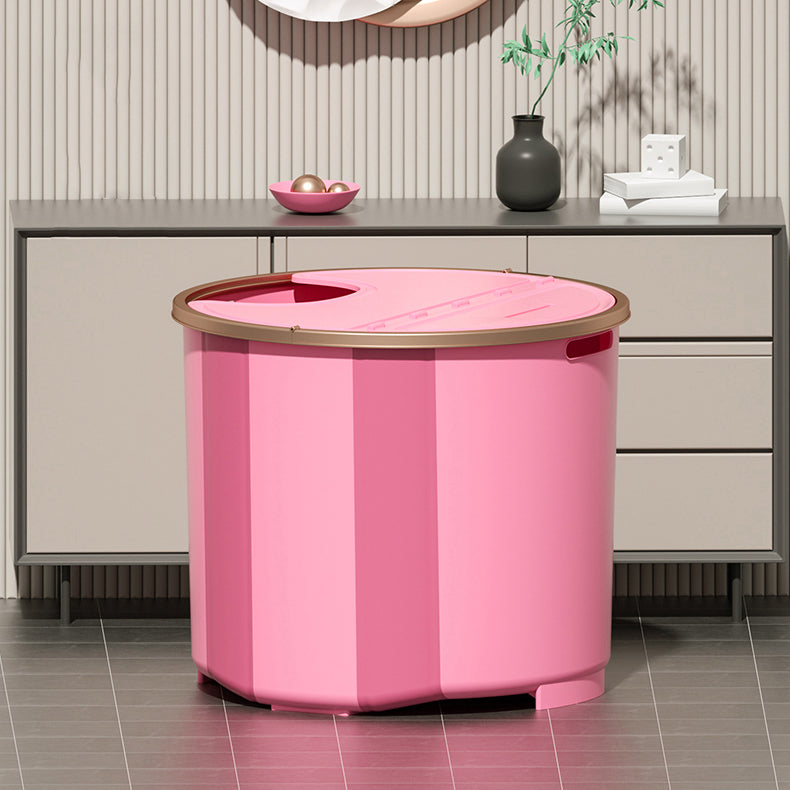 Plastic Round Foldable Bath Tub Soaking Freestanding Bathtub for Bathroom