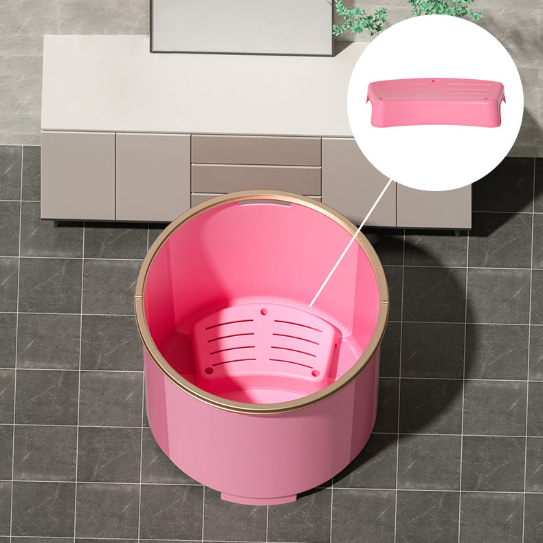 Plastic Round Foldable Bath Tub Soaking Freestanding Bathtub for Bathroom