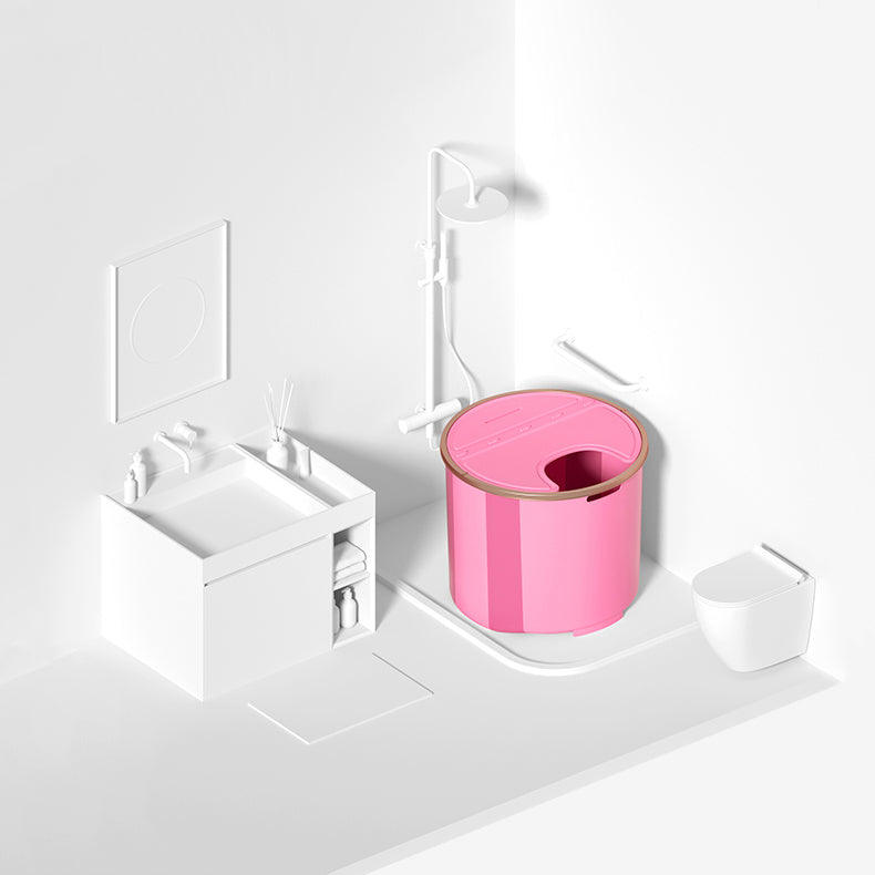Plastic Round Foldable Bath Tub Soaking Freestanding Bathtub for Bathroom