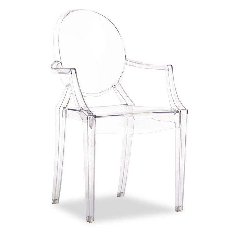 Scandinavian Plastic Dining Chairs Open Back Home Dining Side Chair
