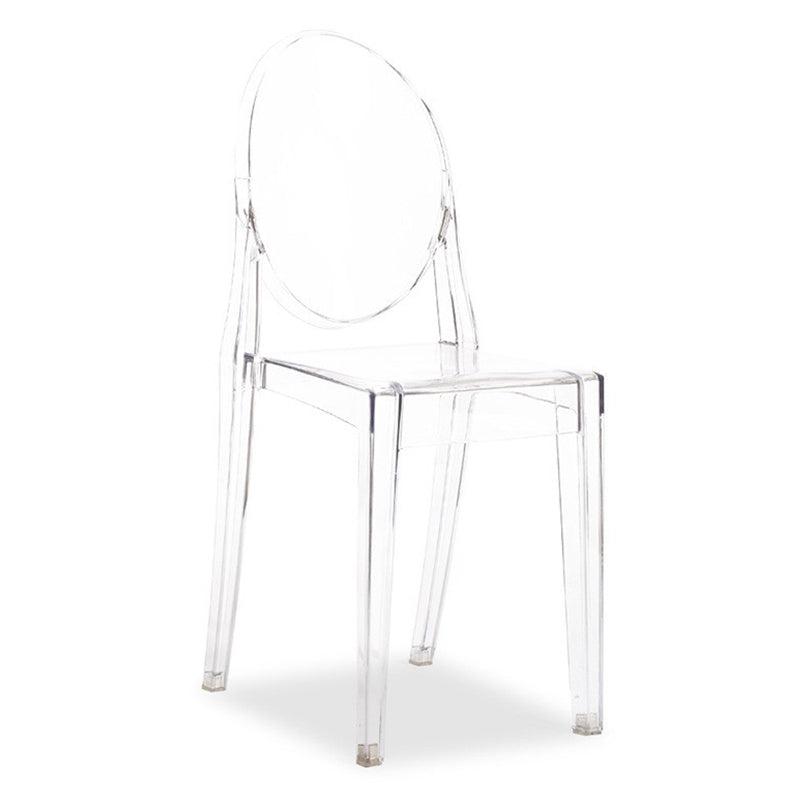 Scandinavian Plastic Dining Chairs Open Back Home Dining Side Chair
