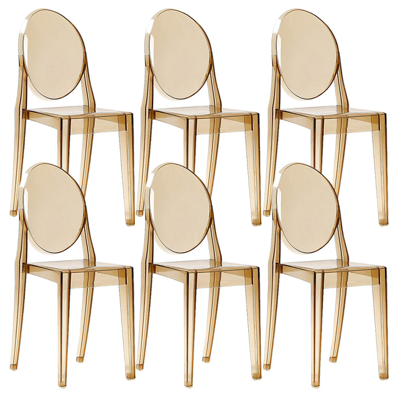 Scandinavian Plastic Dining Chairs Open Back Home Dining Side Chair