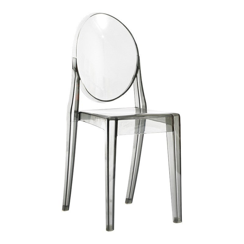 Scandinavian Plastic Dining Chairs Open Back Home Dining Side Chair