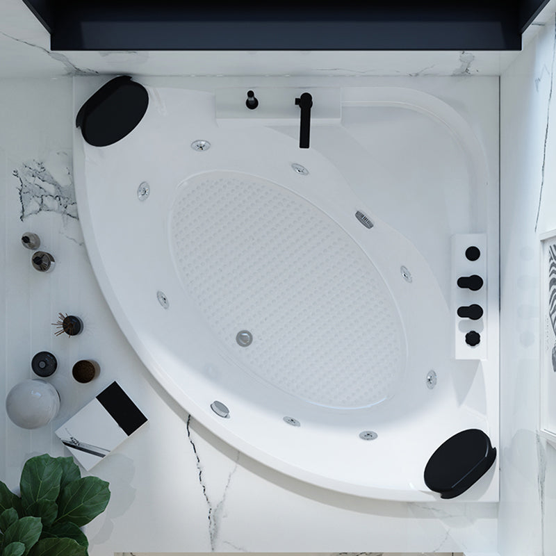 Acrylic Modern Back to Wall Bath Tub Bathroom Corner Bathtub in White