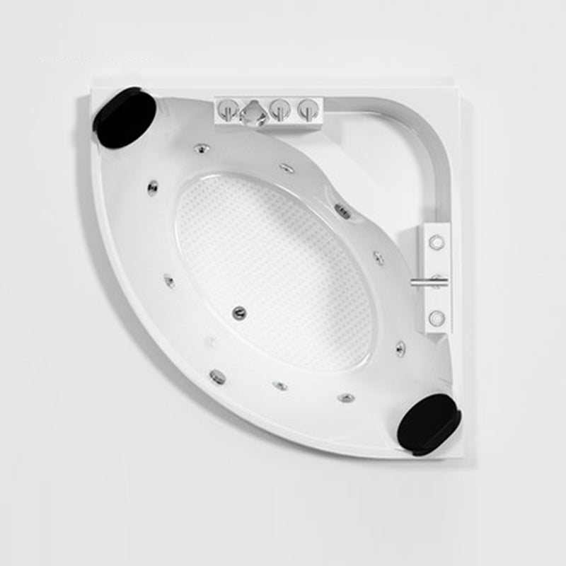 Acrylic Modern Back to Wall Bath Tub Bathroom Corner Bathtub in White