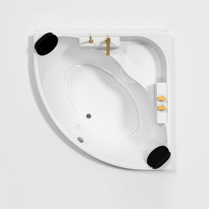 Acrylic Modern Back to Wall Bath Tub Bathroom Corner Bathtub in White