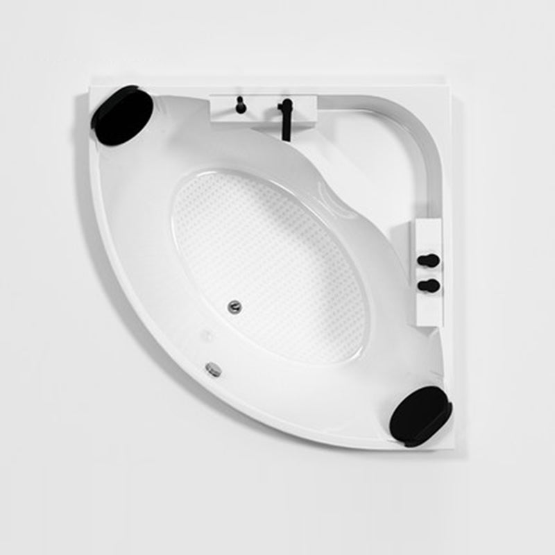 Acrylic Modern Back to Wall Bath Tub Bathroom Corner Bathtub in White