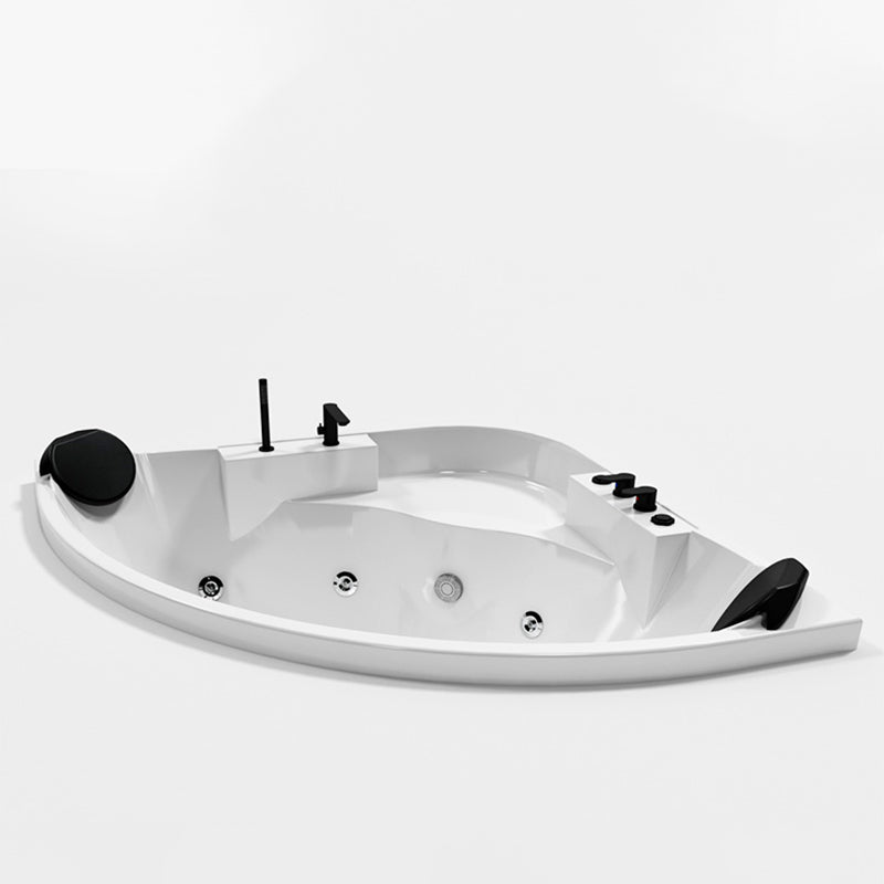 Acrylic Modern Back to Wall Bath Tub Bathroom Corner Bathtub in White