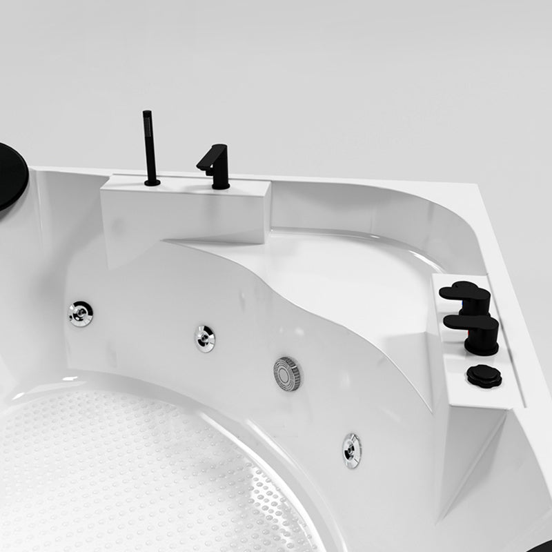 Acrylic Modern Back to Wall Bath Tub Bathroom Corner Bathtub in White