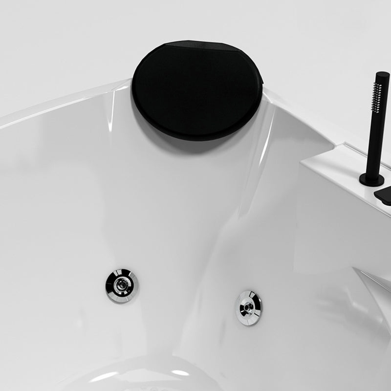 Acrylic Modern Back to Wall Bath Tub Bathroom Corner Bathtub in White