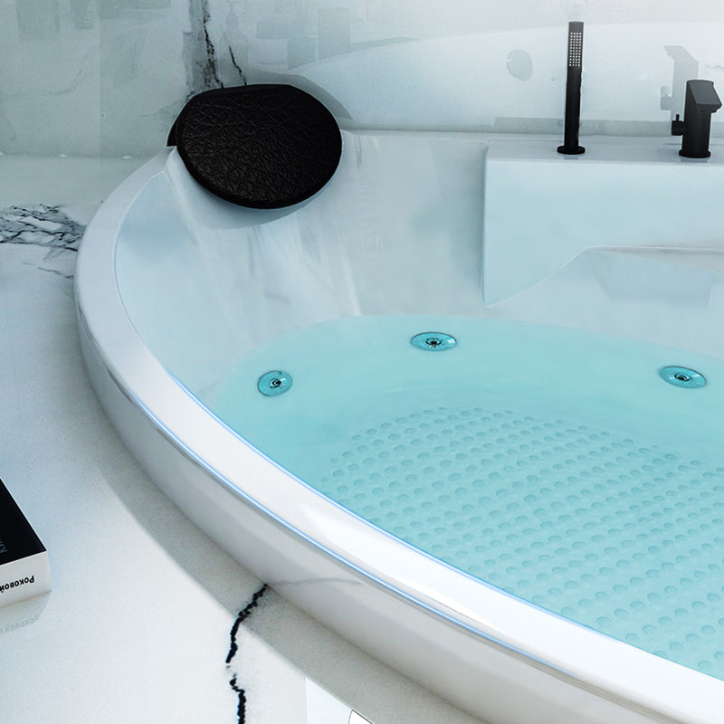 Acrylic Modern Back to Wall Bath Tub Bathroom Corner Bathtub in White