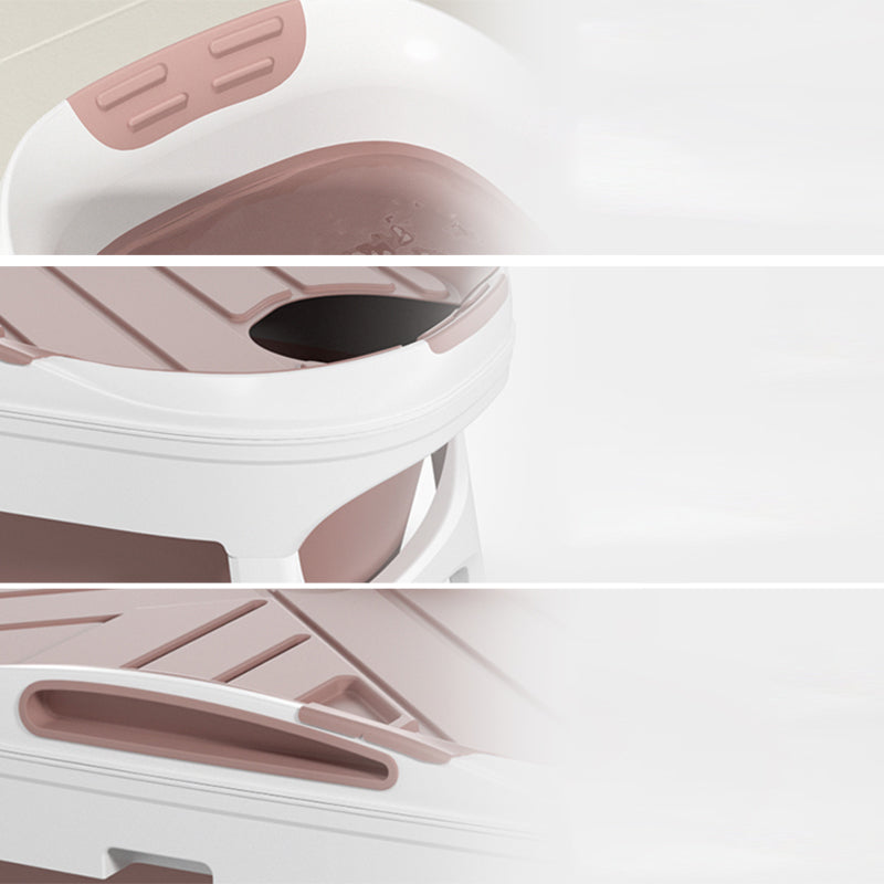 Plastic Rectangular Bath Tub Foldable Soaking Tub with Internal Drain