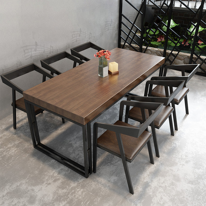 Modern 1/5/7 Pieces Dining Set Rectangle Pine Wood Dining Table for Bar
