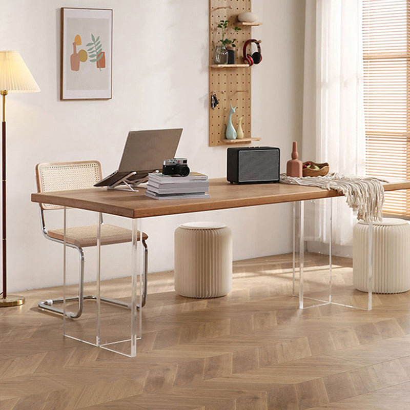 1/2/5 Pieces Rectangle Dining Set Modern Solid Wood Dining Table with Chairs