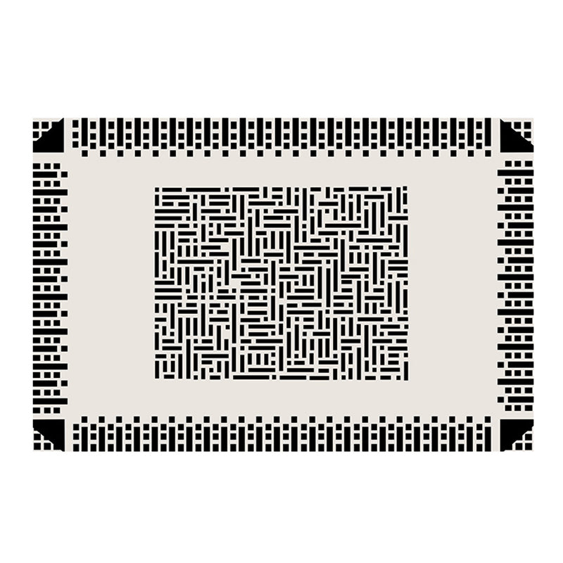 Modern Indoor Rug Polyester Graphic Rug Stain Resistant Rug for Living Room