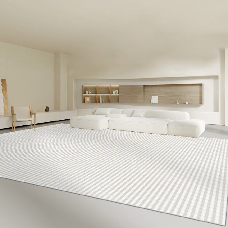 Modern Carpet Polyester Striped Area Carpet Stain Resistant Carpet for Drawing Room
