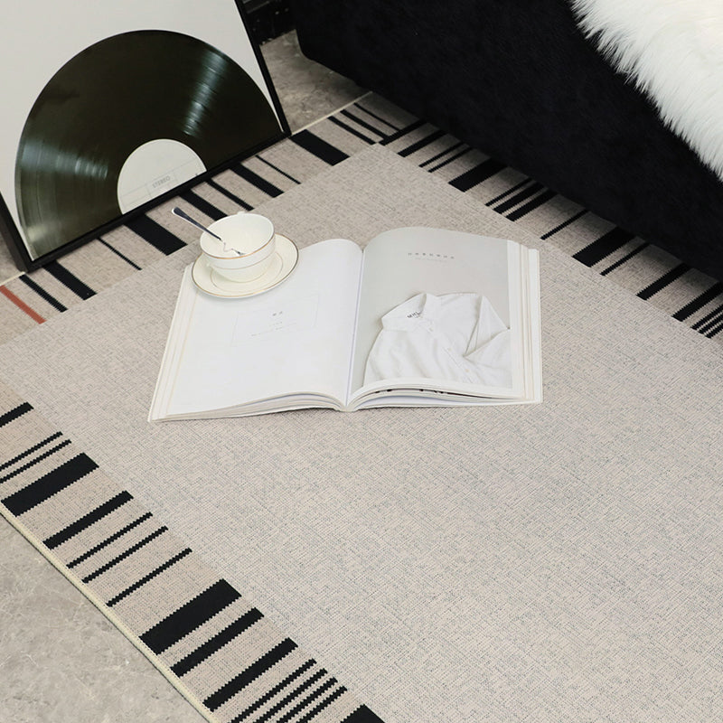 Modern Carpet Polyester Striped Area Carpet Stain Resistant Carpet for Drawing Room