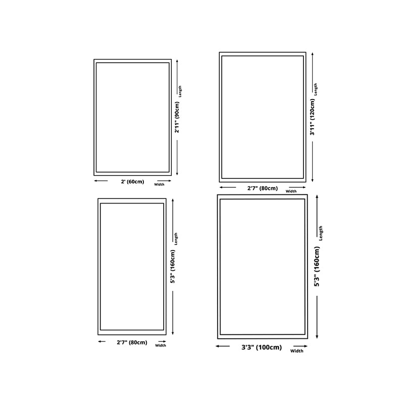 Geometric Pattern Rug Modern Style Living Room Carpet Polyester Washable Area Rug