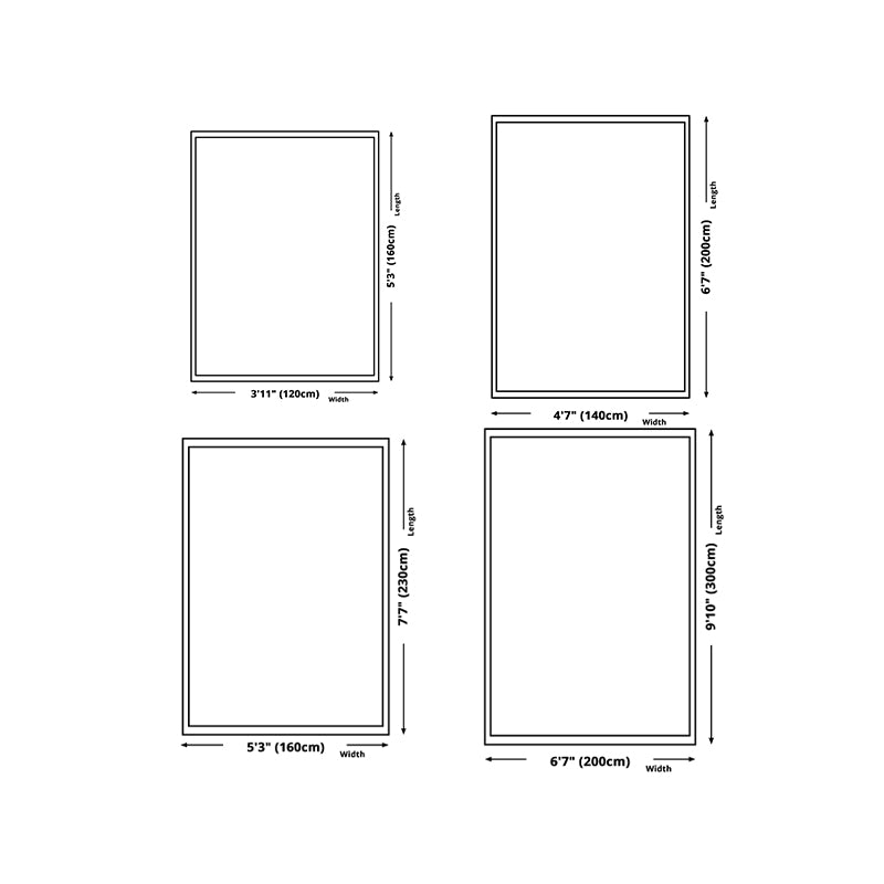 Geometric Pattern Rug Modern Style Living Room Carpet Polyester Washable Area Rug