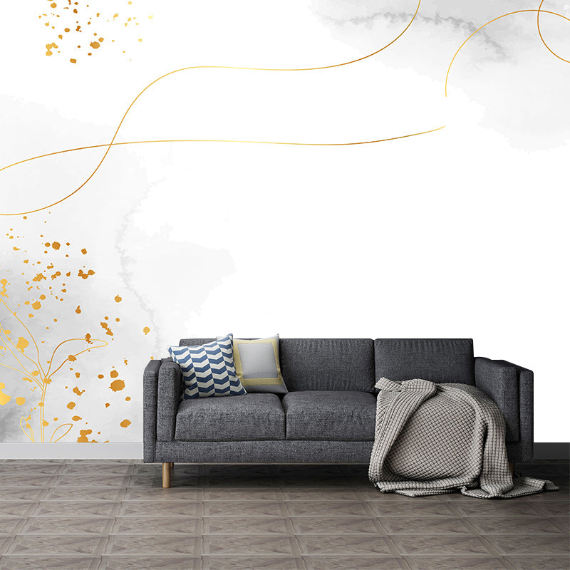 Minimalism Illustration Wallpaper Environment Friendly Mildew Resistant Indoor Wall Mural