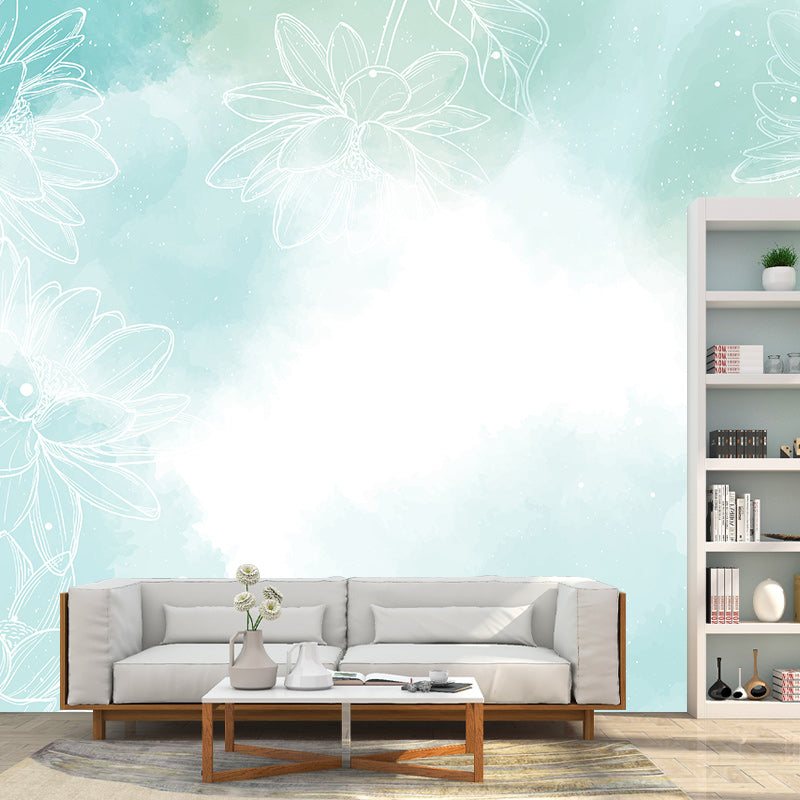 Minimalism Illustration Wallpaper Environment Friendly Mildew Resistant Indoor Wall Mural