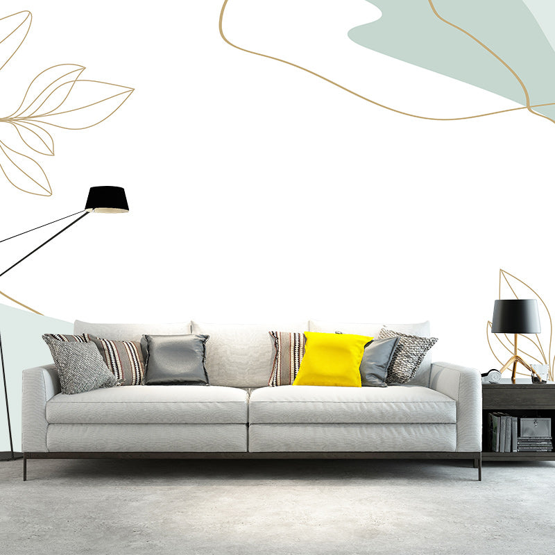 Modern Style Illustration Mural Wallpaper Minimalism Sitting Room Wall Mural