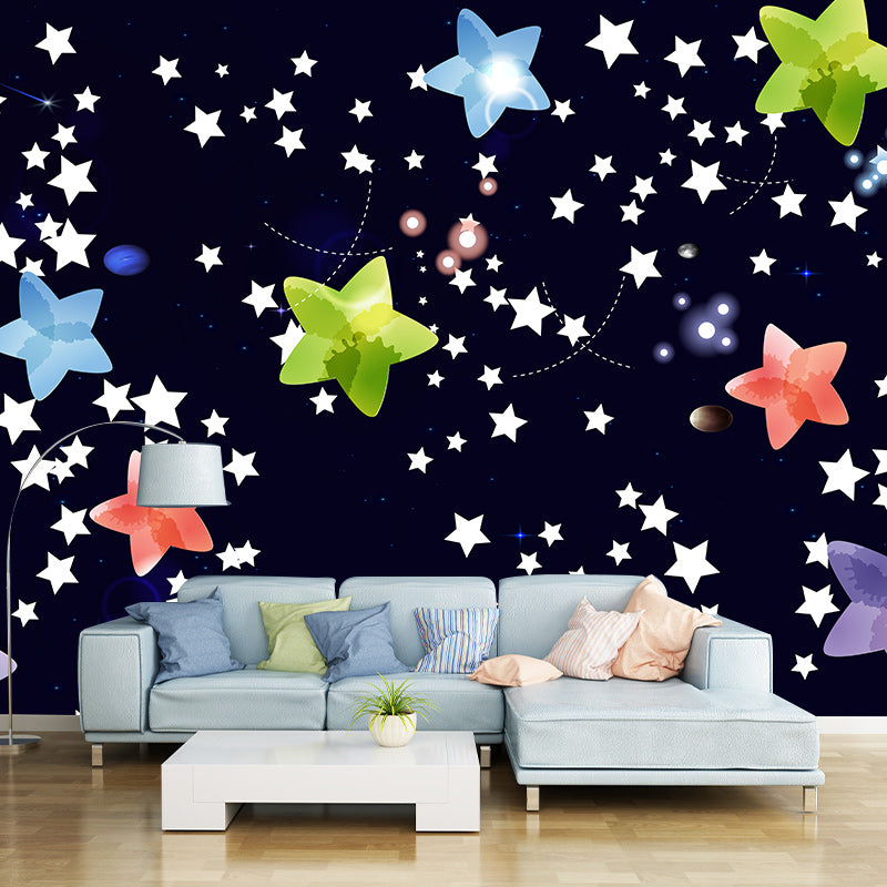 Decorative Illustration Mural Wallpaper Starry Sky Indoor Wall Mural