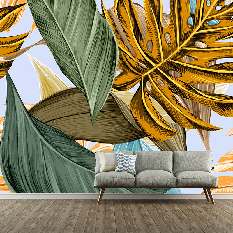 Environment Friendly Mural Wallpaper Tropical Plants Bedroom Wall Mural