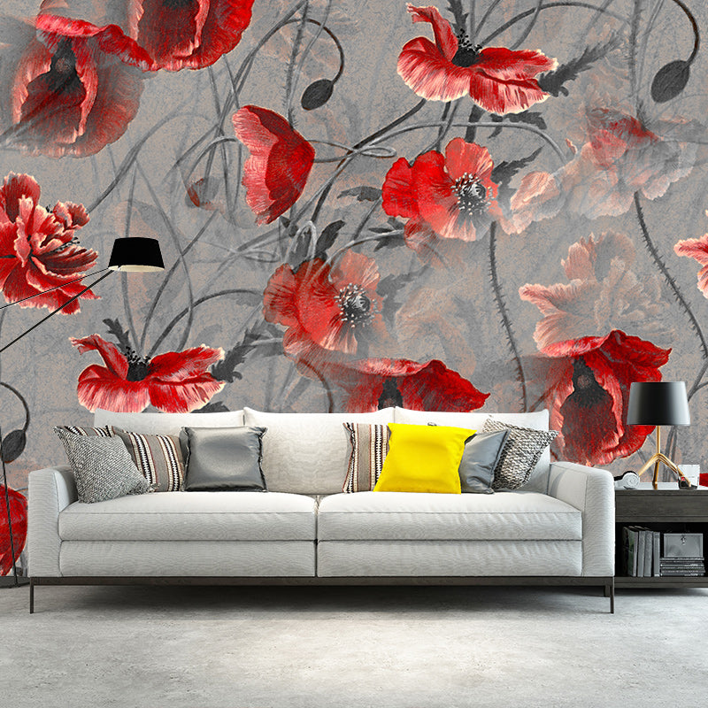 Vintage Style Flowers Illustration Mural Wallpaper Indoor Wall Mural