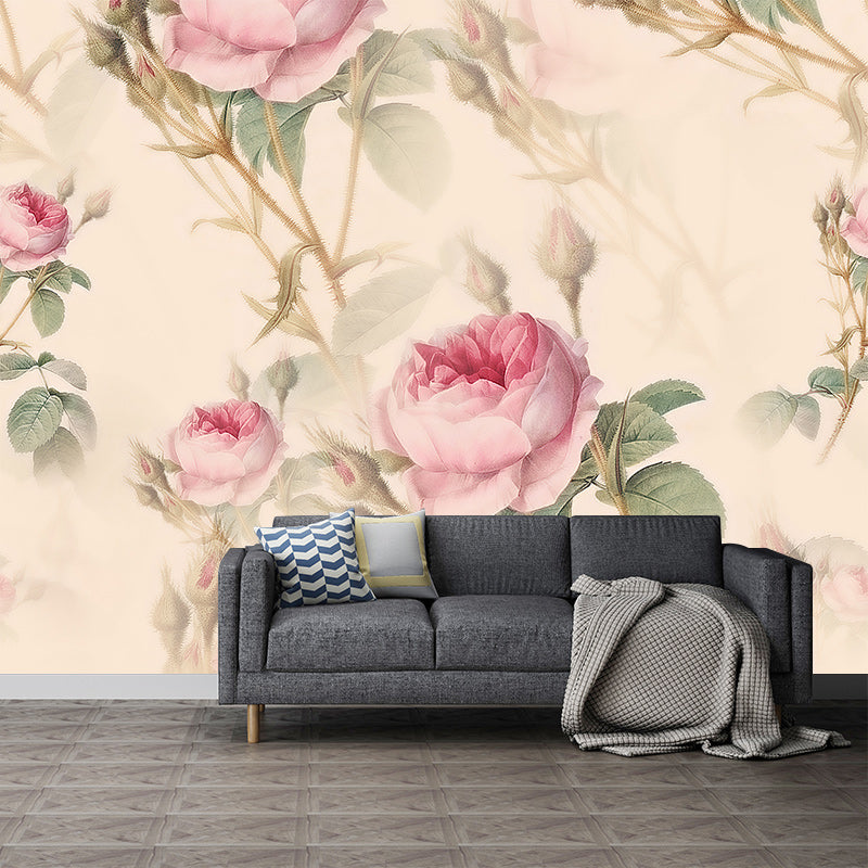 Vintage Style Flowers Illustration Mural Wallpaper Indoor Wall Mural