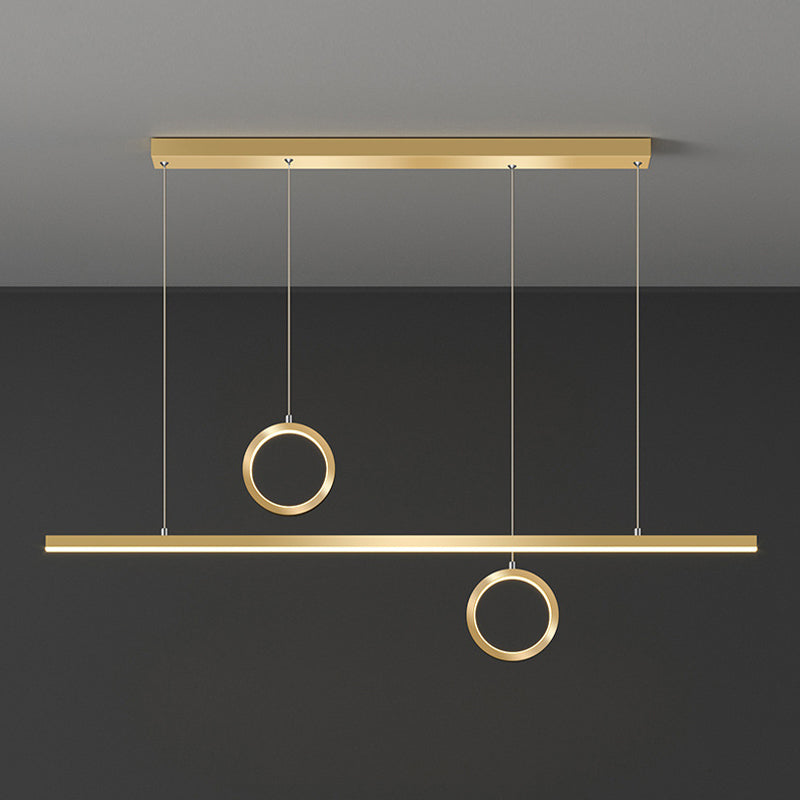 3-Lights Modernist Island Pendants Metal Pendant Lights for Living Room