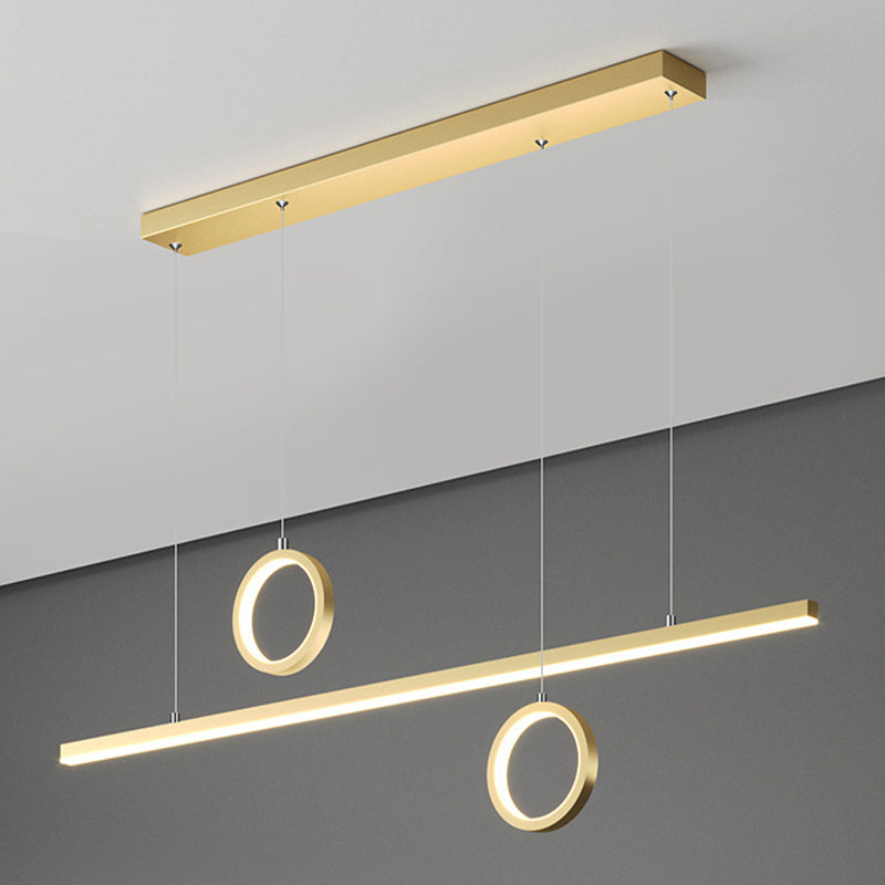 3-Lights Modernist Island Pendants Metal Pendant Lights for Living Room