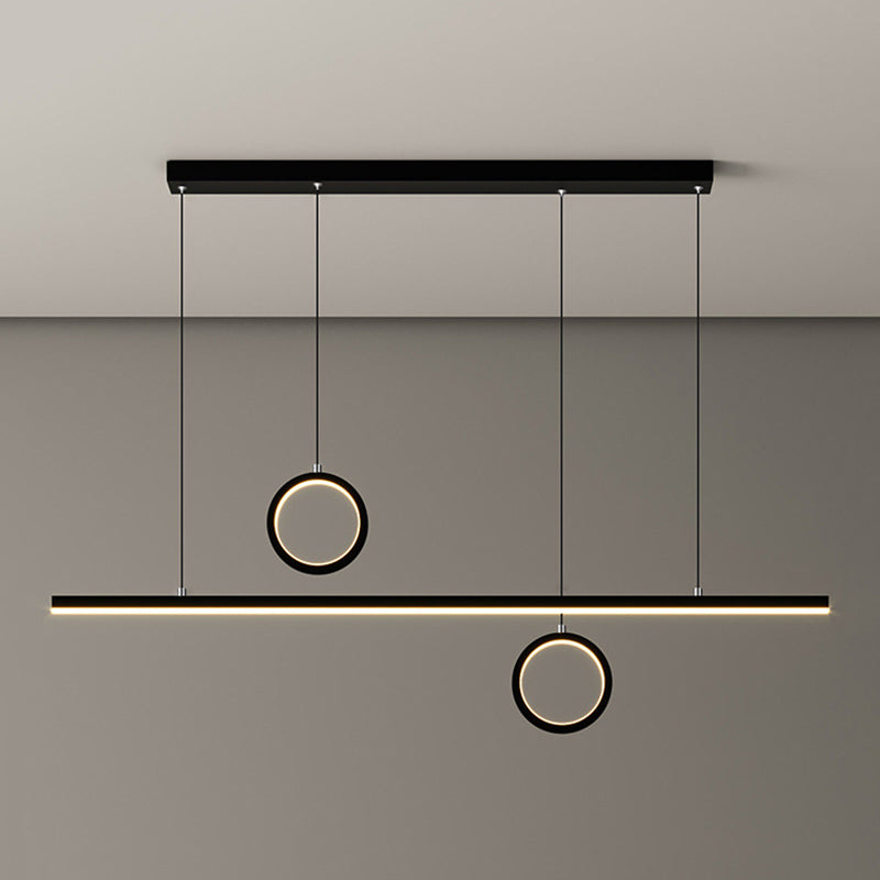 3-Lights Modernist Island Pendants Metal Pendant Lights for Living Room