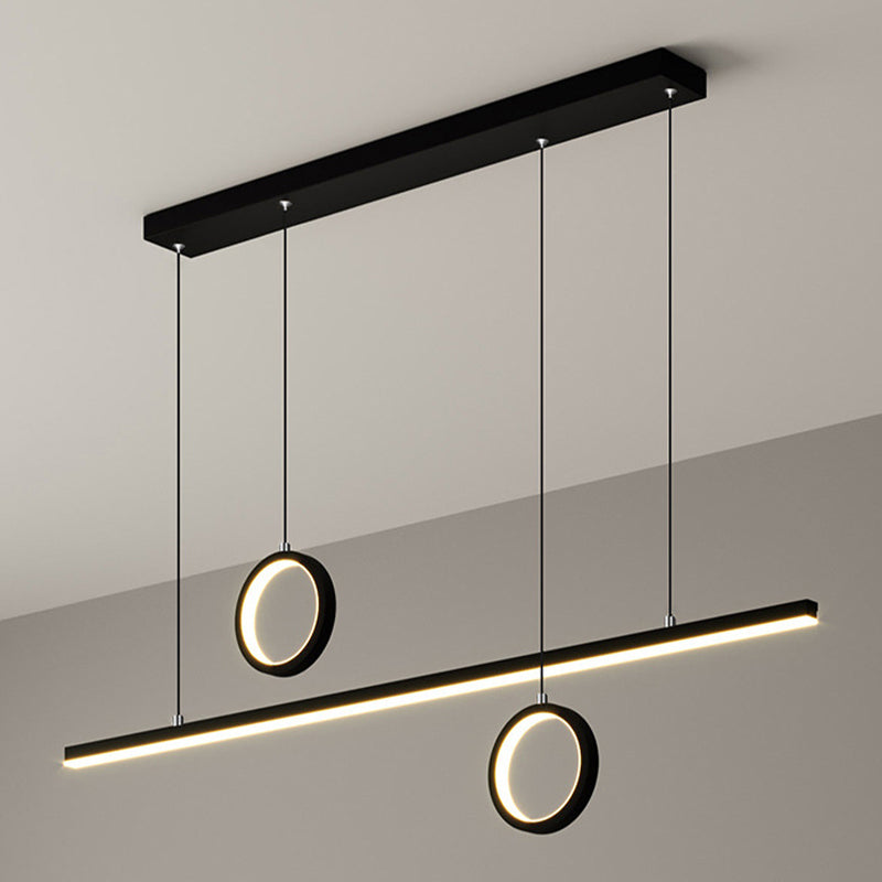 3-Lights Modernist Island Pendants Metal Pendant Lights for Living Room
