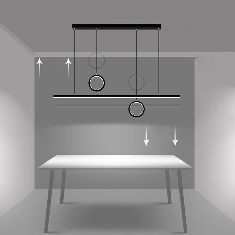 3-Lights Modernist Island Pendants Metal Pendant Lights for Living Room