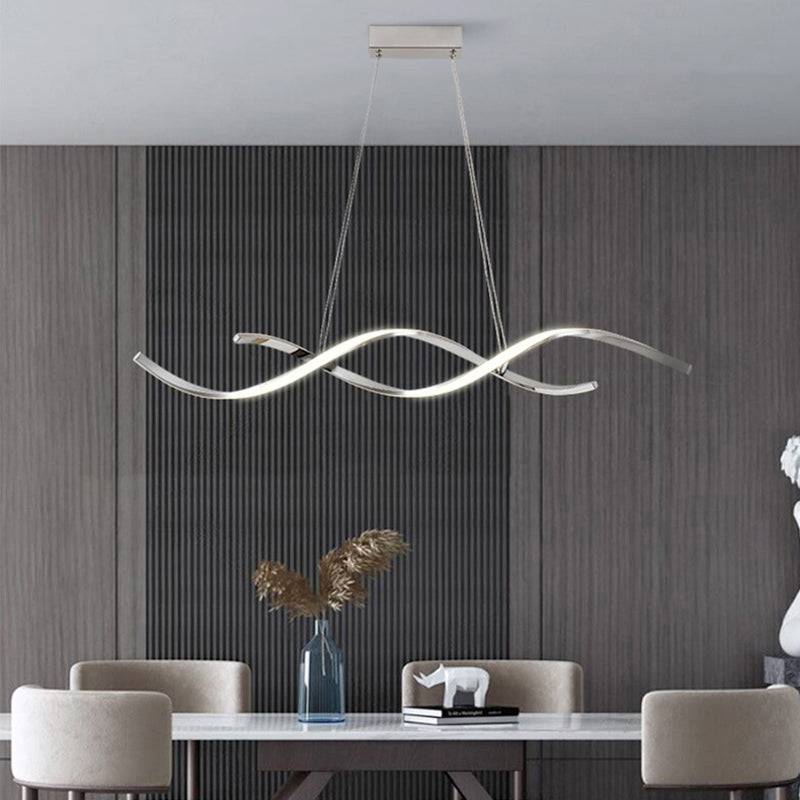 2-Lights Modernist Island Pendants Metal Pendant Lights for Dining Room