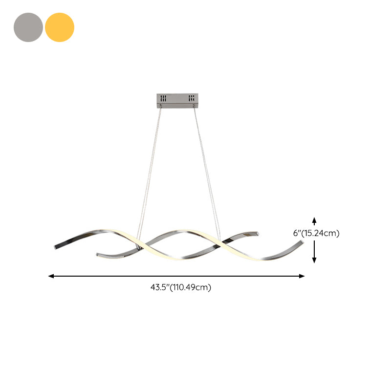 2-Lights Modernist Island Pendants Metal Pendant Lights for Dining Room