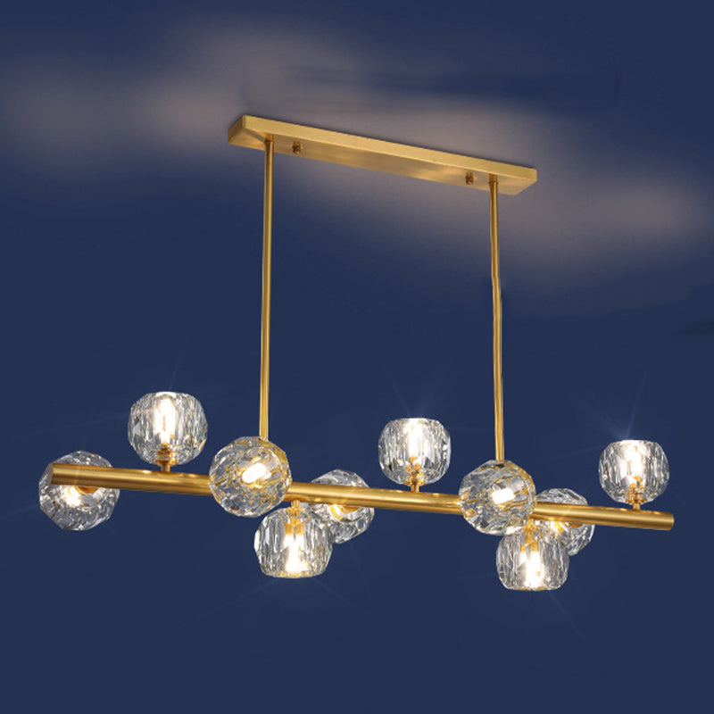 Modernist Ball Shape Island Pendants Crystal Pendant Lights for Dining Room